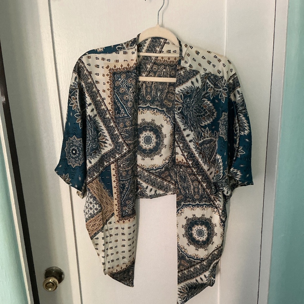 Boho-Chic Open Front Kimono, Size 1XL, NWOT